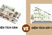 Sự khác biệt giữa diện tích xây dựng và diện tích sàn